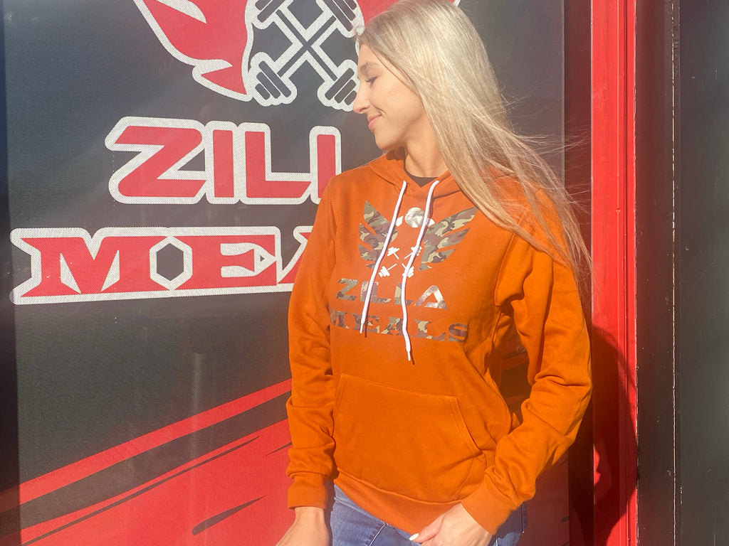Orange Fleece Logo Hoodie - Zilla Meals